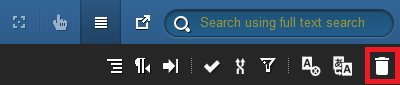 Targeted entry deletion button