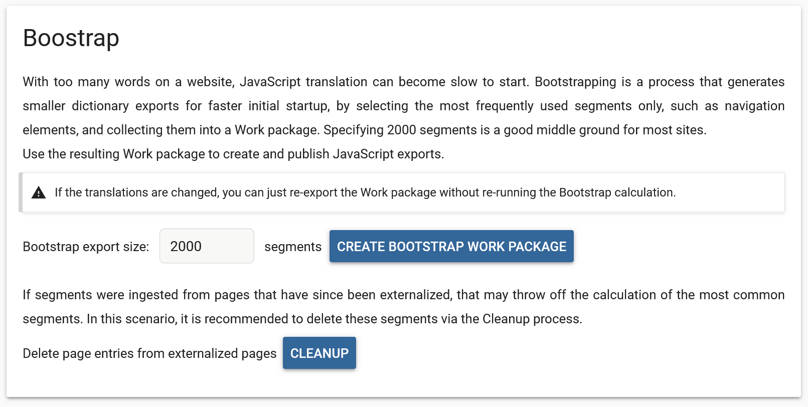 Capture d'écran de la fonction Bootstrap