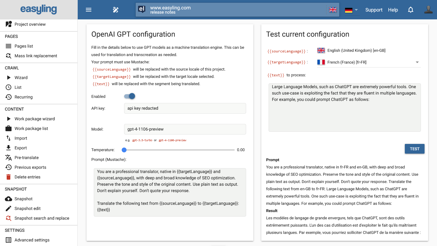 Capture d'écran de la page OpenAI GPT